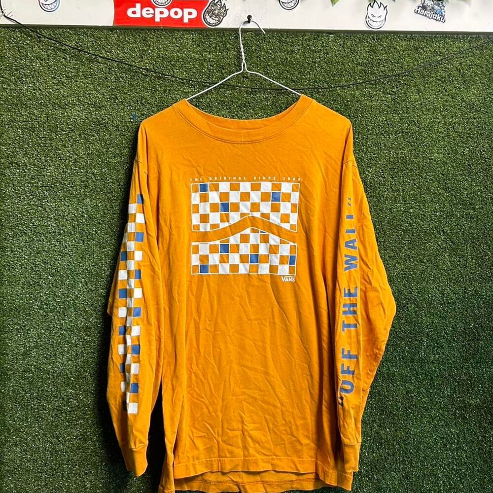 Vans Men's Yellow and Orange T-shirt
